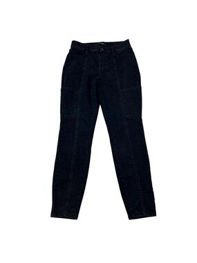Stitch Star Women’s Skinny Jeans Cargo Pockets Black Size Small